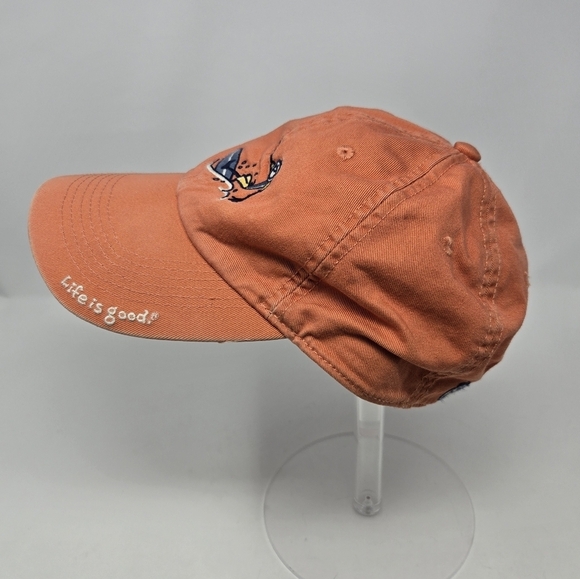 LIFE IS GOOD ORANGE COTTON BASEBALL HAT CAP SURFER JAKE EMBROIDERY UNISEX M/L OS - Picture 5 of 12